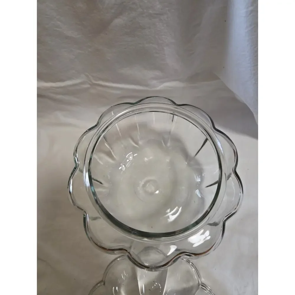 Pumpkin Shaped Glass Candy Jar with Lid for Fall Food Storage Decor